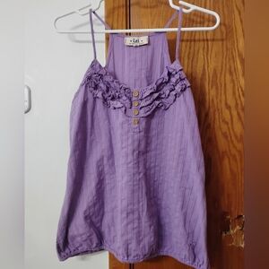 L.E.I. (Life Energy Intelligence) Purple Ruffle Spaghetti Strap TopSize: Junior